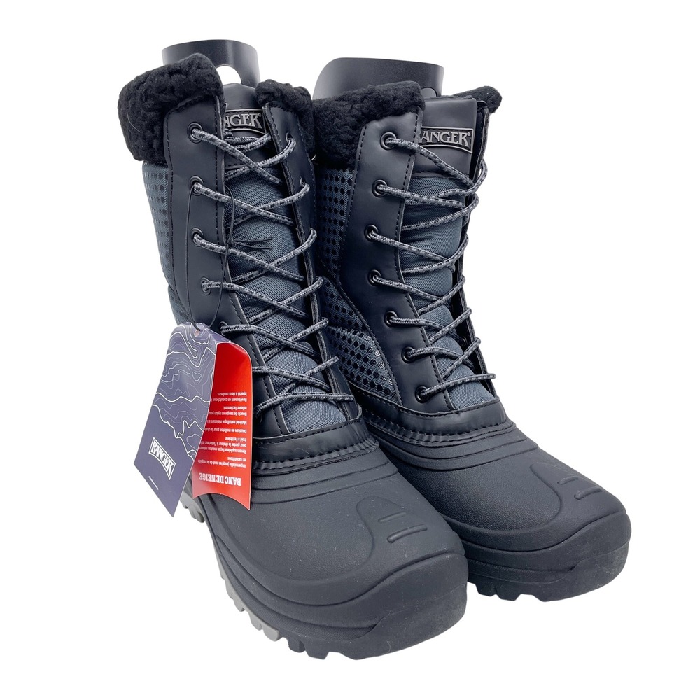 Ranger Kid's Black Waterproof Snowbank PAC Winter Boots Size 7M